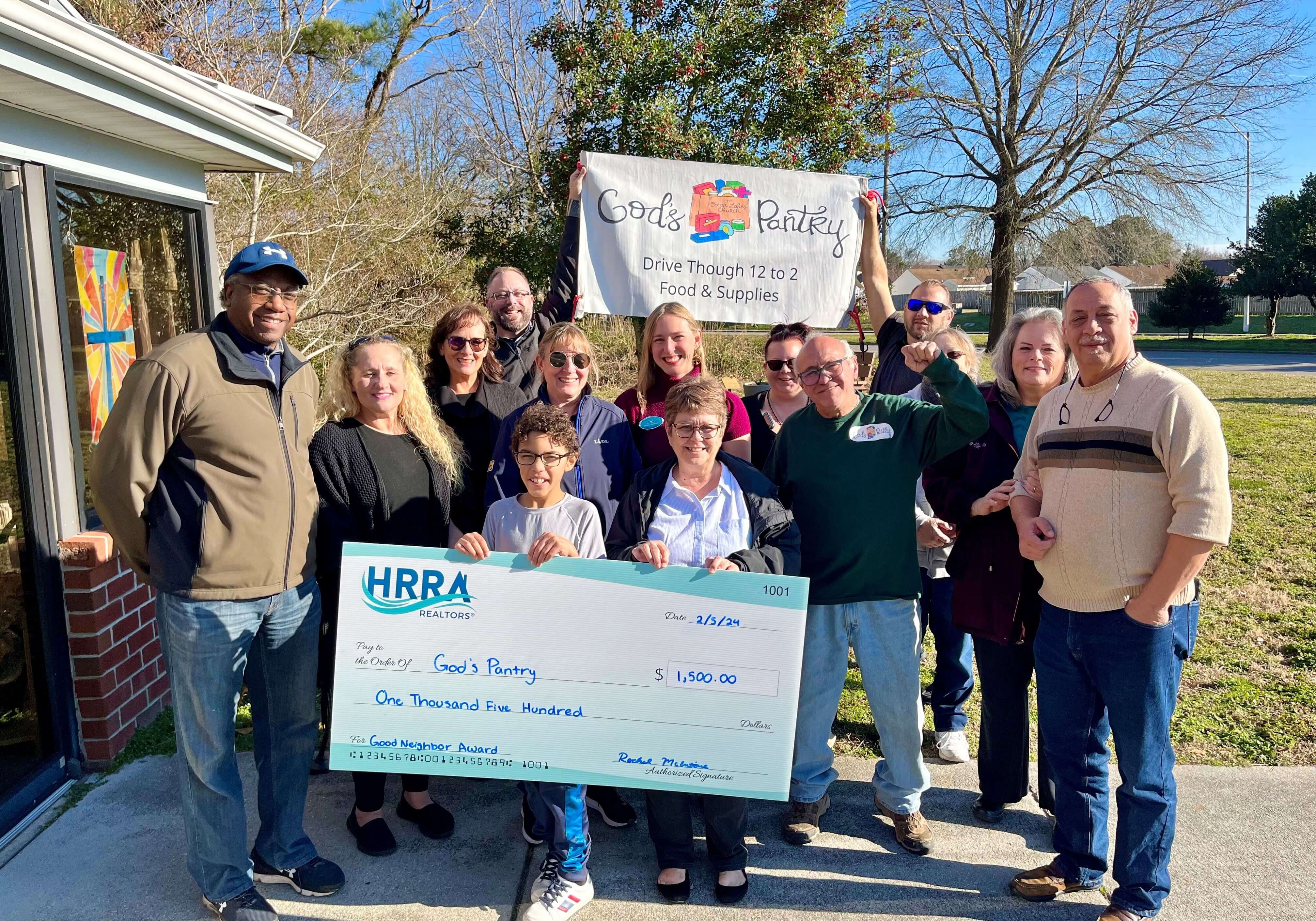 Good Neighbor Award Check Presentation Resized